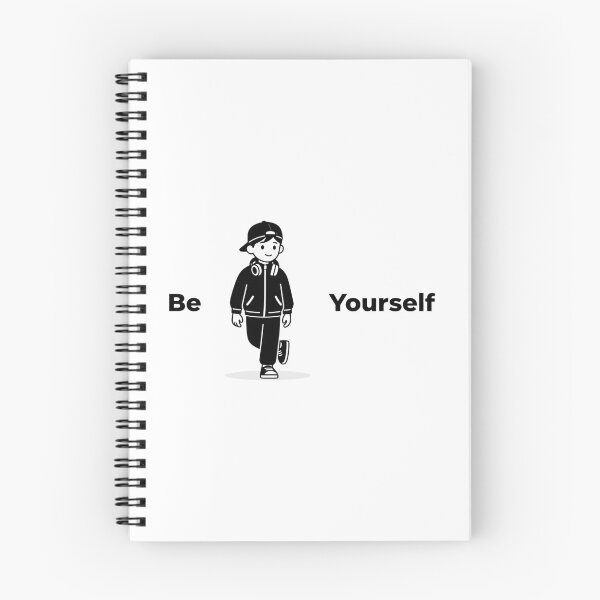 Item preview, Minimalist boy in black and white "Be Yourself" street designed and sold by Abstr4ct W0rld.