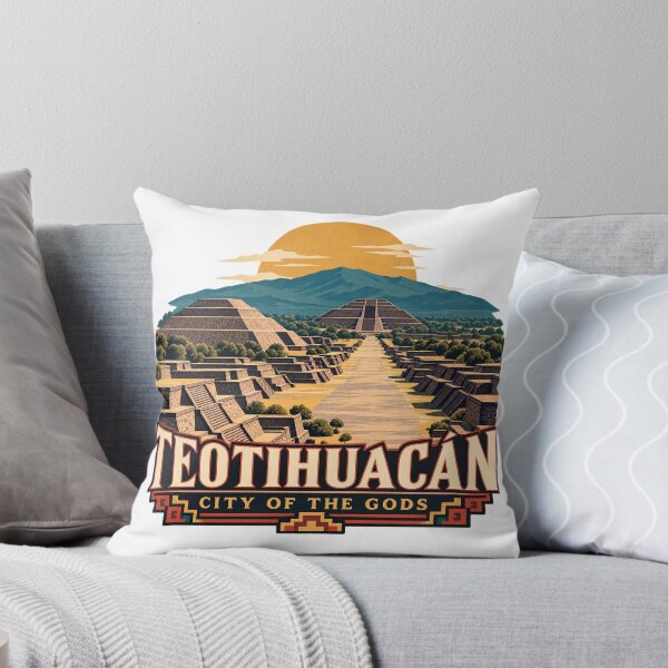 Item preview, Teotihuacán — City of the Gods — Vintage Mexico Travel Poster designed and sold by Past in Threads.