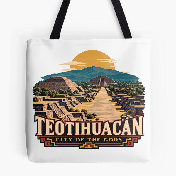 Item preview, Teotihuacán — City of the Gods — Vintage Mexico Travel Poster designed and sold by Past in Threads.