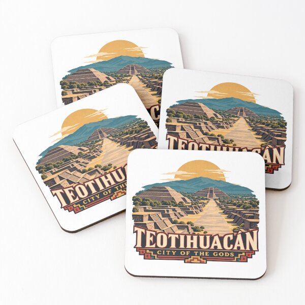 Item preview, Teotihuacán — City of the Gods — Vintage Mexico Travel Poster designed and sold by Past in Threads.
