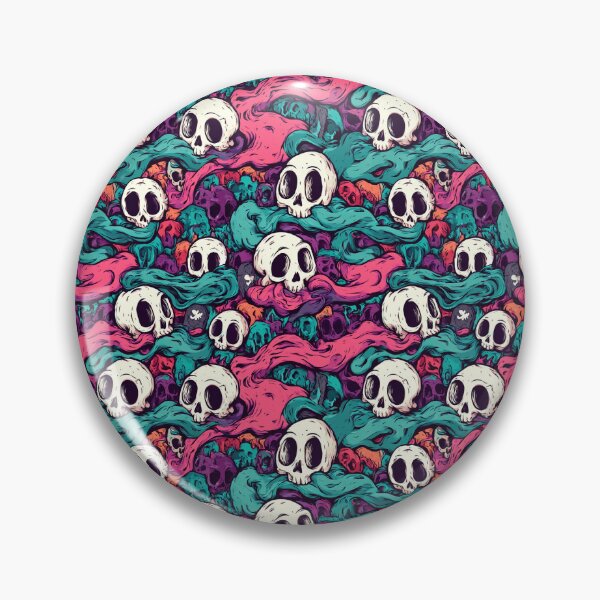 Item preview, Spooky Cartoon Skulls Street Style Pattern designed and sold by Derek Gillette.