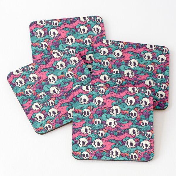 Item preview, Spooky Cartoon Skulls Street Style Pattern designed and sold by Derek Gillette.