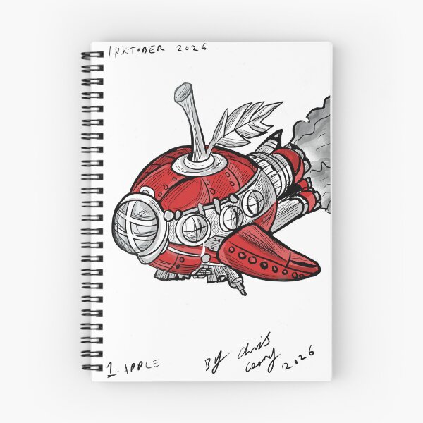 Item preview, Day1. Apple Inktober challenge designed and sold by Christopher Geary.