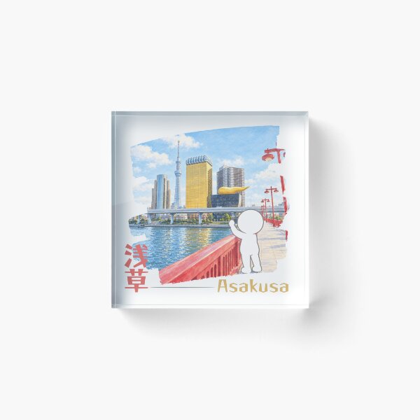 Item preview, Asakusa Tokyo Skyline Photography - Skytree Sumida River Pictogram designed and sold by japan-picto.