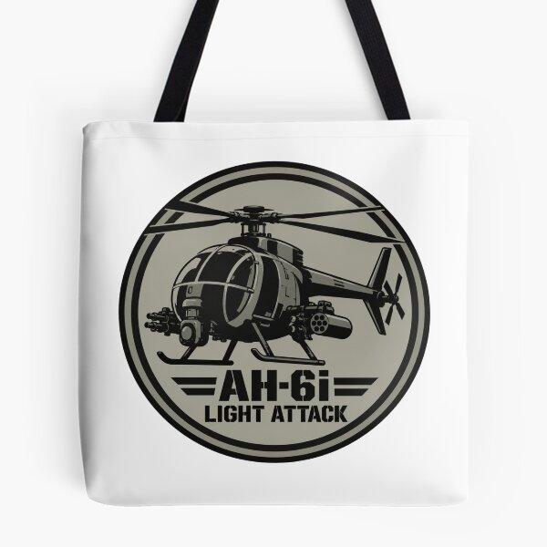 Item preview, AH-6i Chopper in Grey Round Military Badge  designed and sold by IRON WINGS /USAF.