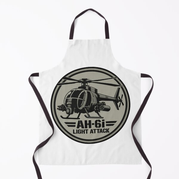 Item preview, AH-6i Chopper in Grey Round Military Badge  designed and sold by IRON WINGS /USAF.