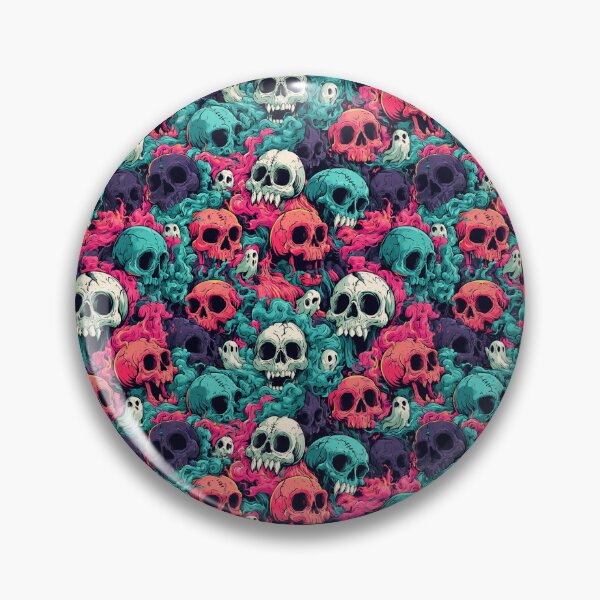 Item preview, Spooky Cartoon Skulls Street Style Pattern designed and sold by Derek Gillette.