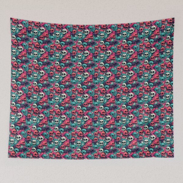 Item preview, Spooky Cartoon Skulls Street Style Pattern designed and sold by Derek Gillette.