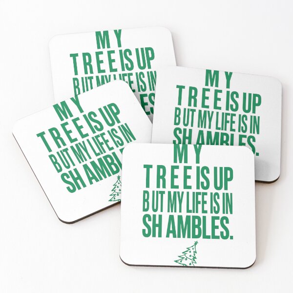 Item preview, My Tree Is Up But My Life Is In Shambles Funny Christmas Shirt designed and sold by KERK Art and Design.