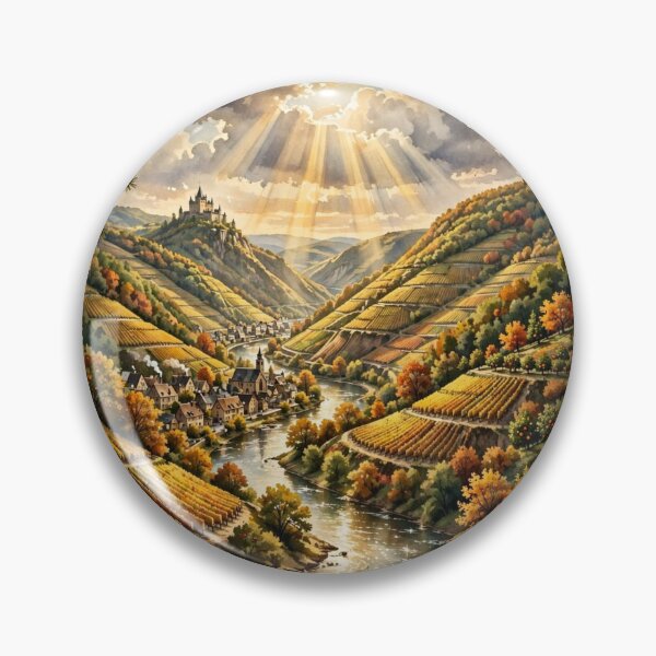 Item preview, Germany — Moselle Valley: Vineyards Beneath the Clouds designed and sold by DibujandoPorfa.