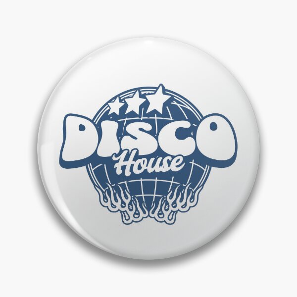 Item preview, DISCO HOUSE - Flaming Discoball (navy) designed and sold by Discothreadz.