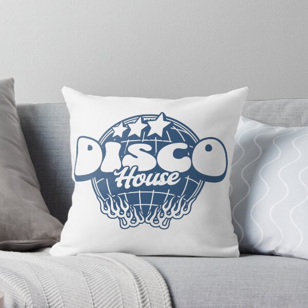 Item preview, DISCO HOUSE - Flaming Discoball (navy) designed and sold by Discothreadz.