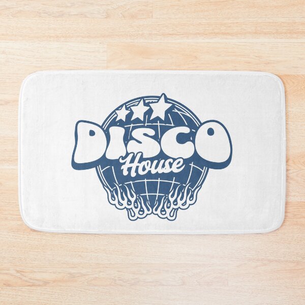 Item preview, DISCO HOUSE - Flaming Discoball (navy) designed and sold by Discothreadz.