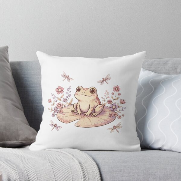 Item preview, Little Frog on a Lily Pad with Dragonflies designed and sold by Sweet Blob Co.