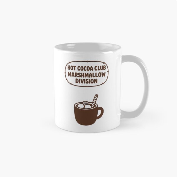 Item preview, Hot Cocoa Club Marshmallow Division Cozy Winter Shirt designed and sold by KERK Art and Design.