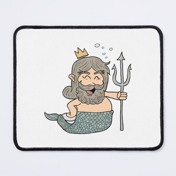 Item preview, Happy Merman Poseidon Cartoon designed and sold by AvriikoArts.