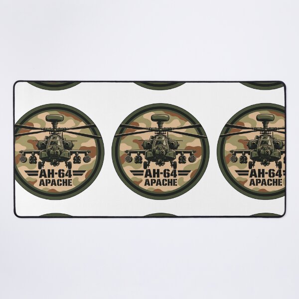 Item preview, Front view of ah 64 chopper in green army color round batch designed and sold by IRON WINGS /USAF.
