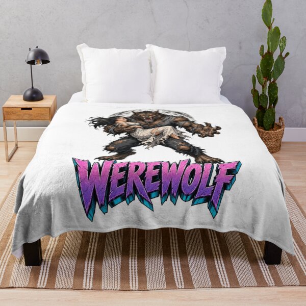 Item preview, Werewolf and Lady Retro Horror Synthwave designed and sold by JonelleTshirts.