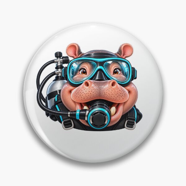 Item preview, Scuba Diver Hippo designed and sold by Thanineemedia.
