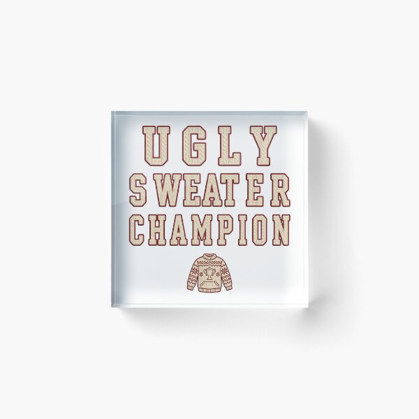 Item preview, Ugly Sweater Champion Funny Christmas Shirt designed and sold by KERK Art and Design.
