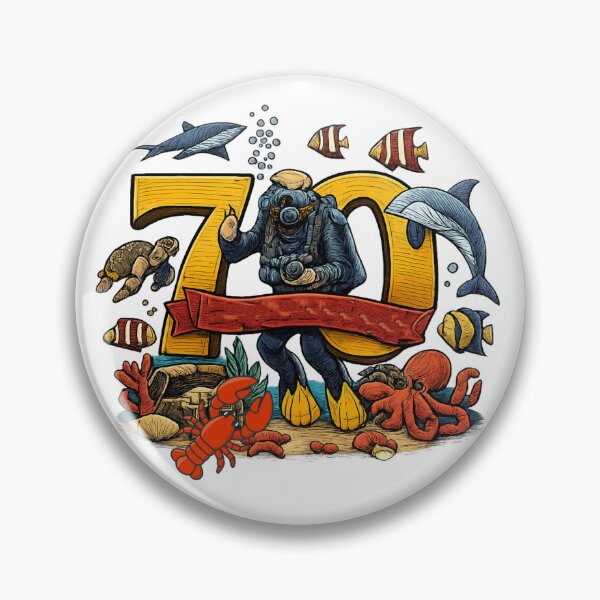 Item preview, Diver 70th Birthday  designed and sold by Thanineemedia.