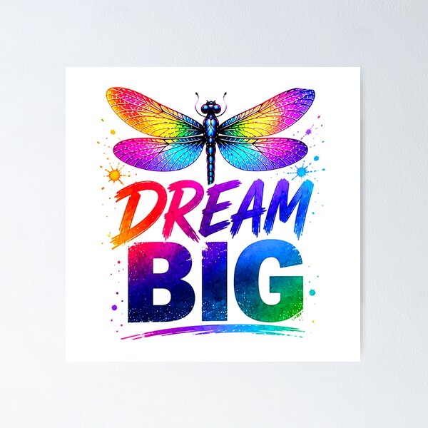 Item preview, 'Dream Big' Motivational Quote - Inspirational Design With Firefly designed and sold by DEC02.