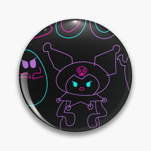 Item preview, Kuromi the Ghost (w/ Fluffbottom, Neon Outline) designed and sold by WolfWhispersShop.