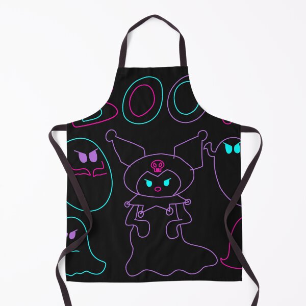 Artikelvorschau, Kuromi der Geist (mit Fluffbottom, Neon Outline) entworfen und verkauft von WolfWhispersShop.