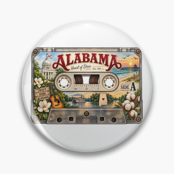 Item preview, Alabama Retro Cassette Tape designed and sold by Whimspired By Paxx.