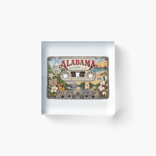 Item preview, Alabama Retro Cassette Tape designed and sold by Whimspired By Paxx.