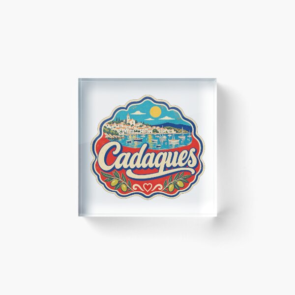 Item preview, Cadaques Spain Travel Souvenir Painted Mediterranean Sign designed and sold by VisualArtsOasis.