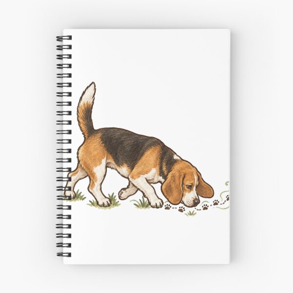 Item preview, Tricolor Beagle Nose Down Following a Scent Trail designed and sold by eignvalue.