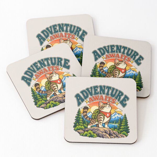 Item preview, Adventure Awaits - Hiking Cat designed and sold by Myra365Art.