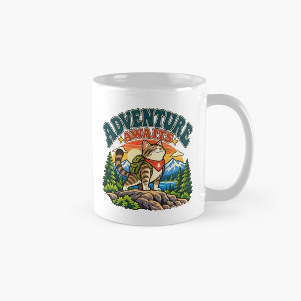 Item preview, Adventure Awaits - Hiking Cat designed and sold by Myra365Art.