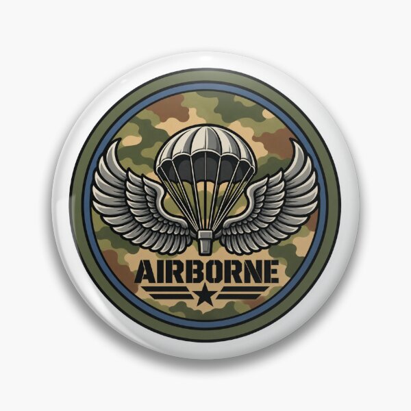 Item preview, Green Round Airborne Military Badge Design designed and sold by IRON WINGS /USAF.