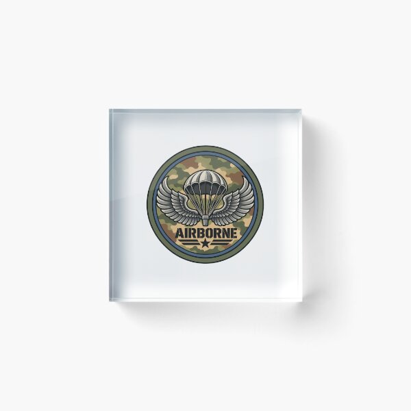 Item preview, Green Round Airborne Military Badge Design designed and sold by IRON WINGS /USAF.