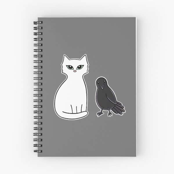 Item preview, White Cat & Black Crow Unlikely Friends Halloween designed and sold by Sollomio.