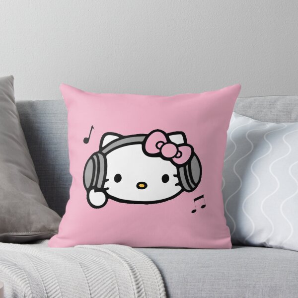 Item preview, Pink Hello Kitty with Headphones designed and sold by iloveyourcupid.