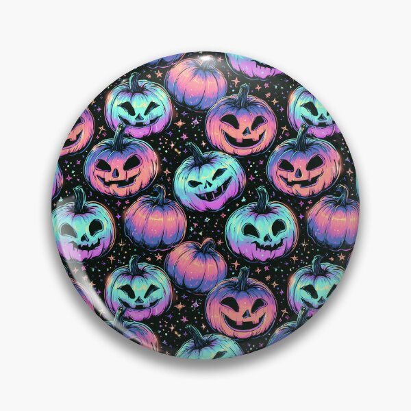 Item preview, Halloween Purple and Blue Neon Pumpkin Pattern designed and sold by Derek Gillette.