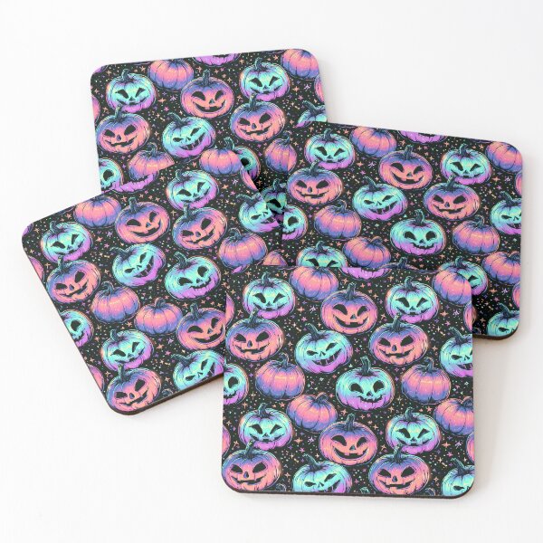 Item preview, Halloween Purple and Blue Neon Pumpkin Pattern designed and sold by Derek Gillette.