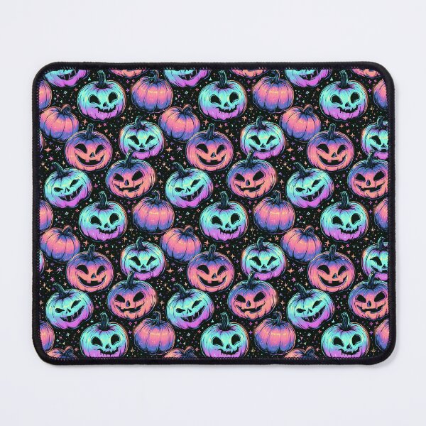 Item preview, Halloween Purple and Blue Neon Pumpkin Pattern designed and sold by Derek Gillette.