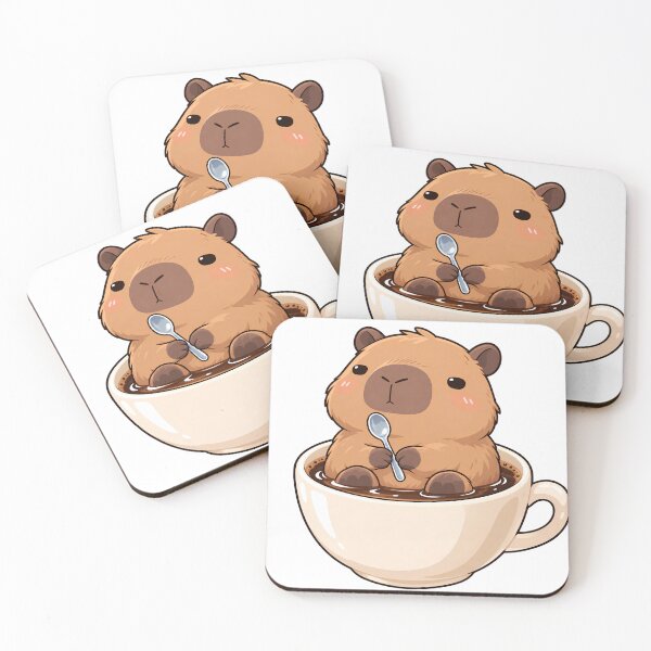 Item preview, Confused Capybara in a Coffee Cup – Cute Kawaii Animal designed and sold by VelvetArchives.