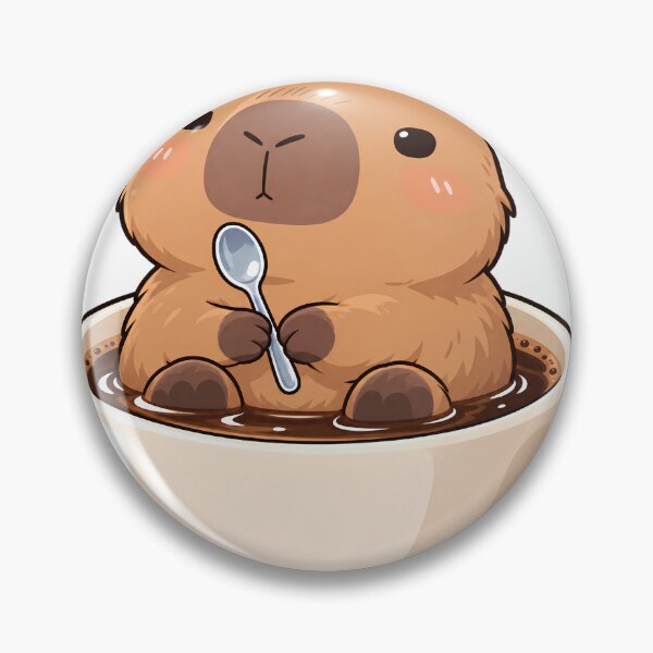 Item preview, Confused Capybara in a Coffee Cup – Cute Kawaii Animal designed and sold by VelvetArchives.
