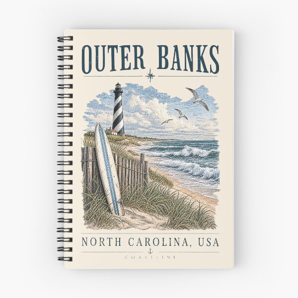 Item preview, Outer Banks, North Carolina, USA [Vintage Illustration] designed and sold by elektronen.