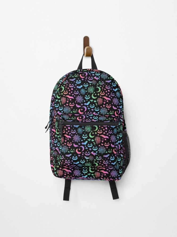 Thumbnail 1 of 3, Backpack, Colorful Halloween Pattern Design designed and sold by CheesyTees.