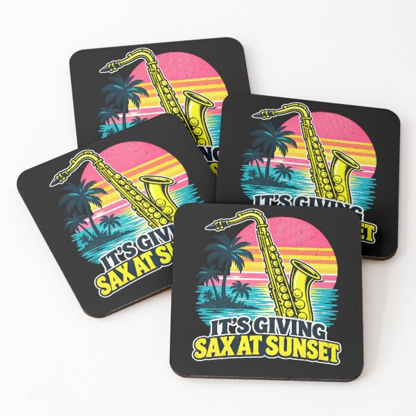 Item preview, Funny Giving Sax at Sunset Jazz Art designed and sold by elderberry.