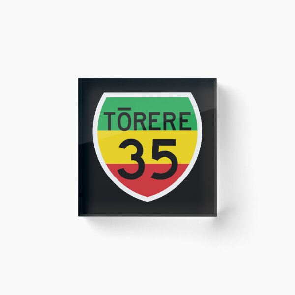 Item preview, Tōrere State Highway 35 – New Zealand Road Sign - Rasta colours designed and sold by MY NEW ZEALAND.
