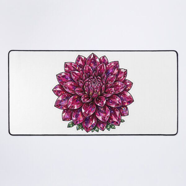 Item preview, Magenta Dahlia Crystal Sticker - Ruby Diamond Bloom designed and sold by Crystal Critters .