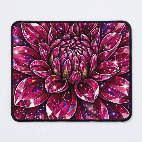 Item preview, Magenta Dahlia Crystal Sticker - Ruby Diamond Bloom designed and sold by FineLineBotanical .