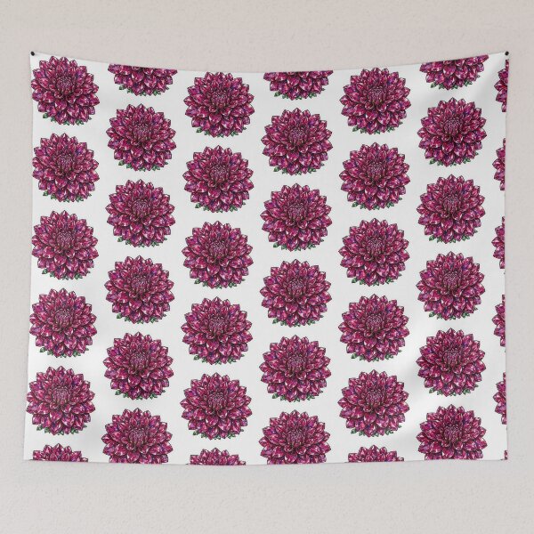 Item preview, Magenta Dahlia Crystal Sticker - Ruby Diamond Bloom designed and sold by Crystal Critters .